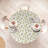 Cartoon Fitted Round Tablecloth White and Mustard-1762968415