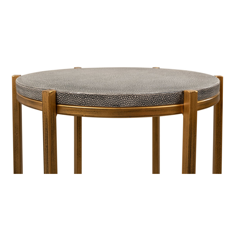 Shagreen End Table, Gray