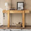 Console minimaliste en bois massif avec tiroir de rangement caché et station de charge intégrée-1352915447