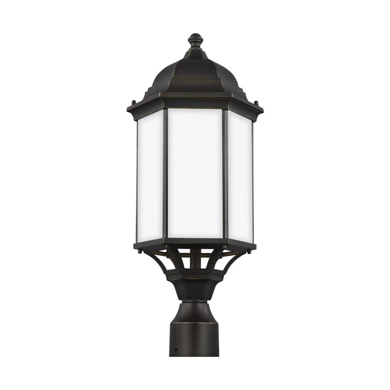 Grand lampadaire d'extérieur à une lumière Sevier de Génération Lighting , Bronze antique, Non