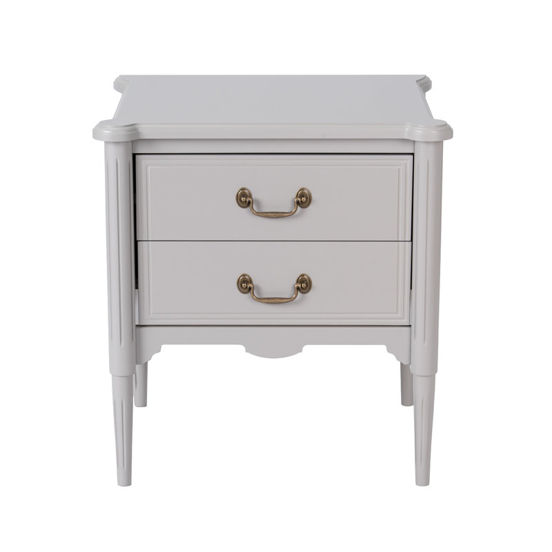 Doniesha End Table With Drawers, Gray, Gray, Individual