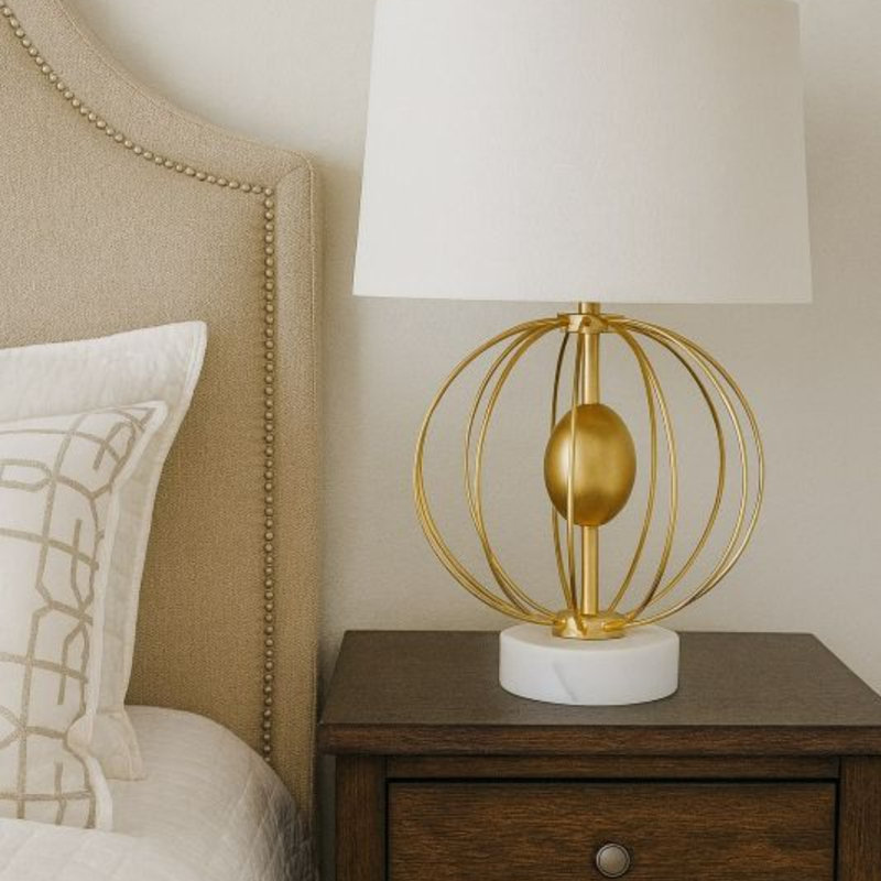 Transitional 1 Light Gold Table Lamp
