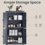 Armoire de rangement au sol à 4 portes de 43,5 po avec tablettes réglables Arhavi-1286312657