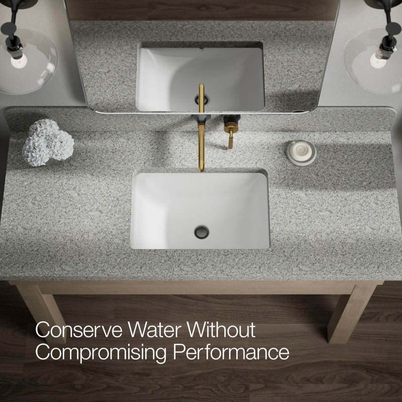Tone Wall-Mount Single-Handle Bathroom Sink Faucet, Matte Black/Moderne Brass
