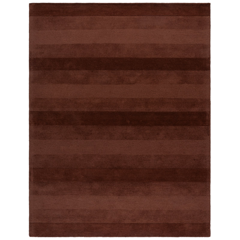 Tapis rayé en laine touffeté à la main Ebony 726, Rectangle 8' x 10'
