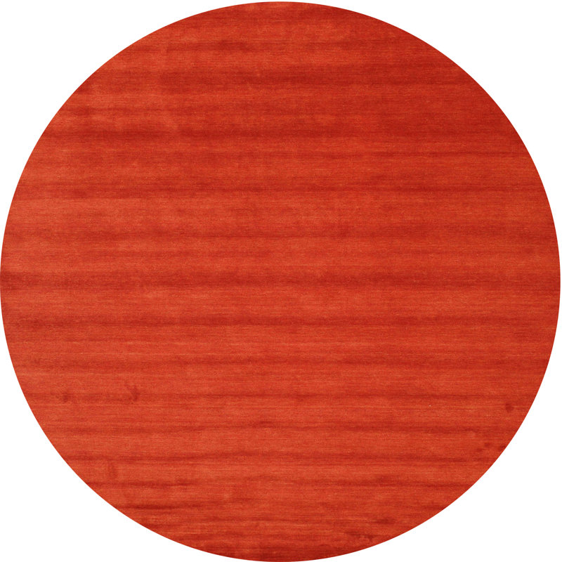 Tapis de zone rouge contemporaine, Rond 3 pi