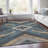 Machine Washable Indoor/Outdoor Xhevrie Navy Rug-159006954