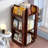 Nut-Brown Modern Solid wood Rotating Bookshelf-1067284214