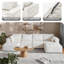 Canapé modulaire en forme de U de 131,5 po avec 2 repose-pieds en chenille désossée en forme de U et 2 repose-pieds profond, combinaison de module pour le salon 6 places-1163035420