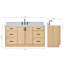 Meuble-lavabo simple 49 po avec plateau en marbre de Carrare italien ARIEL Kelly-137483159-99405061-124984829