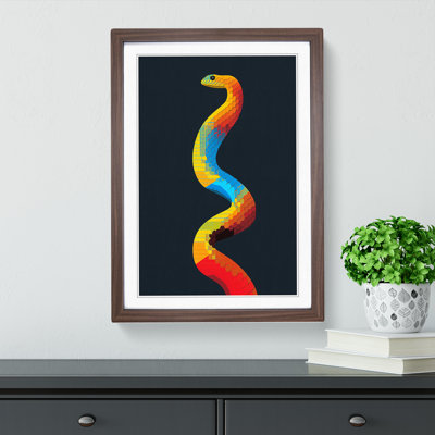 Python Minimalism Art - Framed Print
