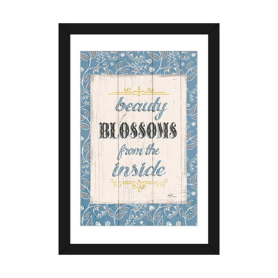 «Blooming Season V» par Janelle Penner, reproduction d'art textuel sur toile tendue