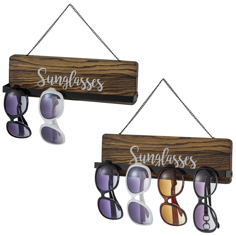 Hanging Sunglasses Wall Mounted Jewellery Holder, Brown/Black
