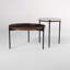 Table basse | Table basse en bois et marbre | Ensemble de 2 | Décoration de salon
