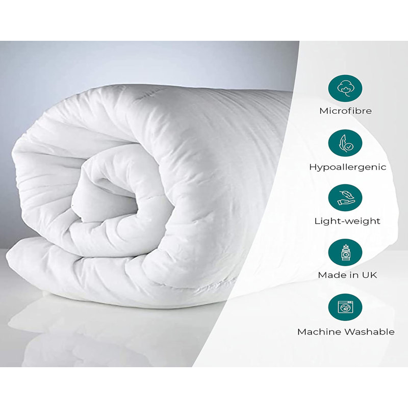 AirComfort 4.5 Tog Easy Care Hollowfibre Filling Duvet, Double