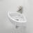18 X13 Inch White Triangle Porcelain Ceramic Wall Mount Vessel Sink With Single Faucet Hole & Overflow