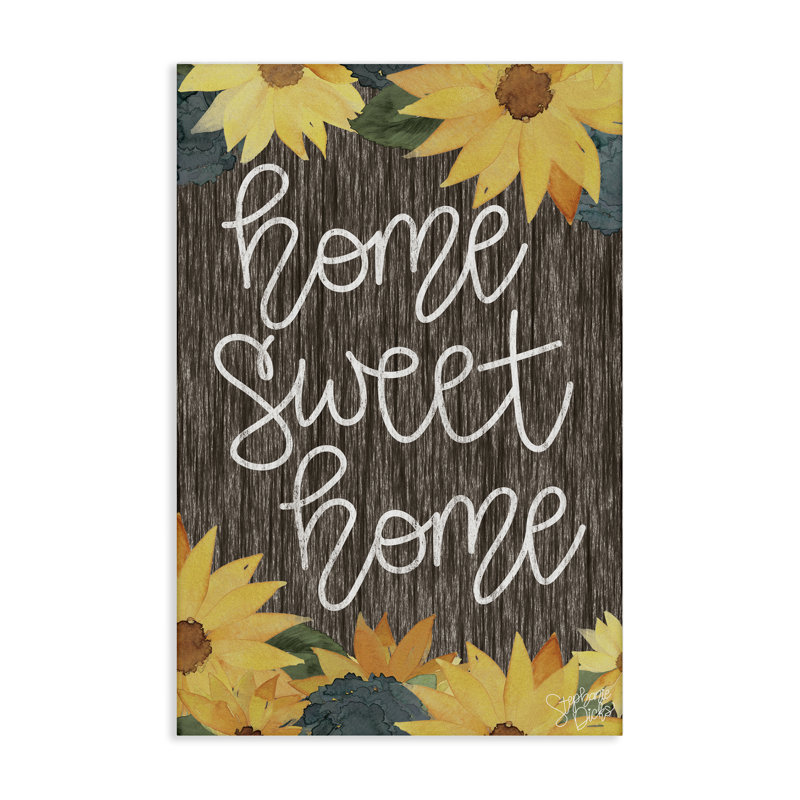 Art floral sur toile "Welcome phrase" par Stephanie Dicks, H 45 po x l 30 po