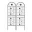71 treillis de jardin en métal 71 po x 19,7 po, 2, rouille - extérieur pour lierre, noir, facile à installer et à construire, fiable