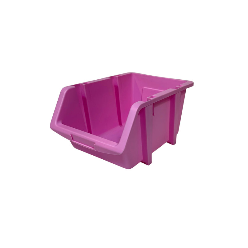 Henriha Stacking Plastic Bin Set, Lavender
