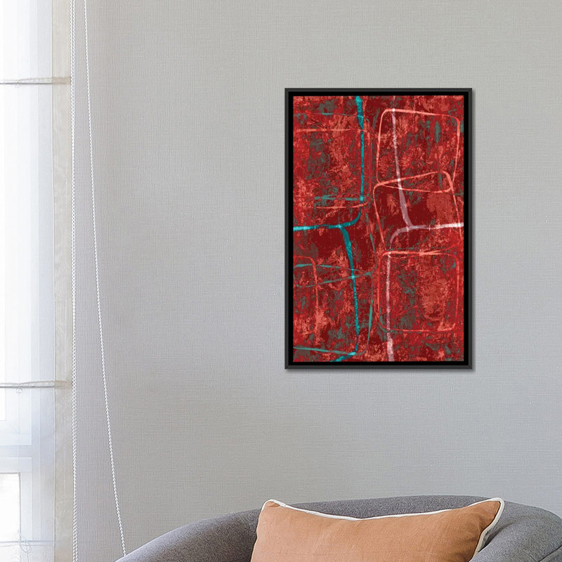 « pression », reproduction sur toile, H 26 po x l 18 po x P 1,5 po, Toile avec cadre noir, Pas de tapis