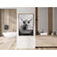«Shetland Highland Cow in The Bathaign Decoring Art», reproduction d'art sur toile encadrée-98566374-98566377