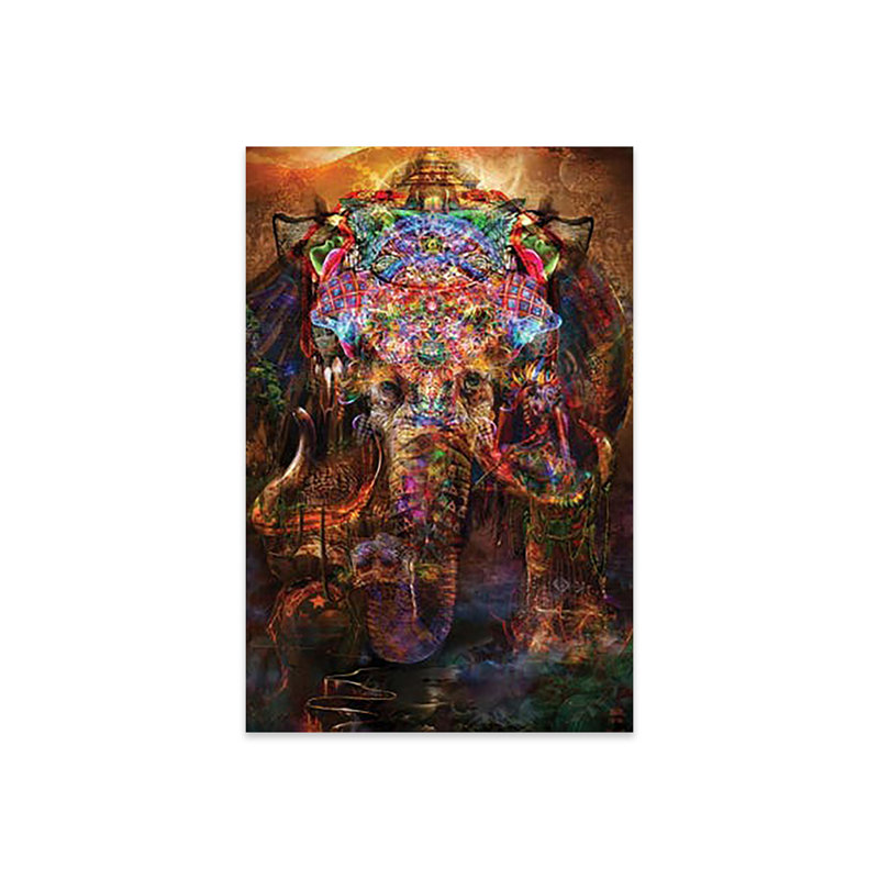 Ganesha, impression sur verre acrylique, H 32 po x l 24 po x P 0,25 po