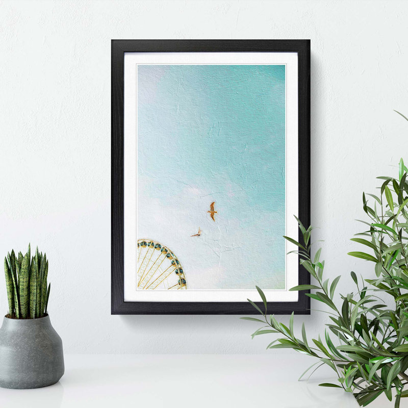 Birds - Picture Frame Painting Print, 48cm H x 36cm W x 2cm D, Black Framed