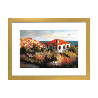 «Imperia, Italy - Cottage by the Sea» par Christopher Clark, reproduction d'art