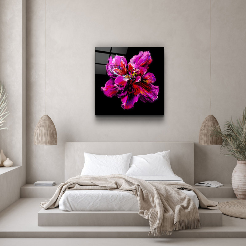 Elegant Decorative Tempered Glass Painting, 40 x 40 Inches | 100% Tempered Glass, Thickness: 0.16 Inches | UV Printing for Vibrant Colors & Durability | Perfect for Home Decor & Art Enthusiasts