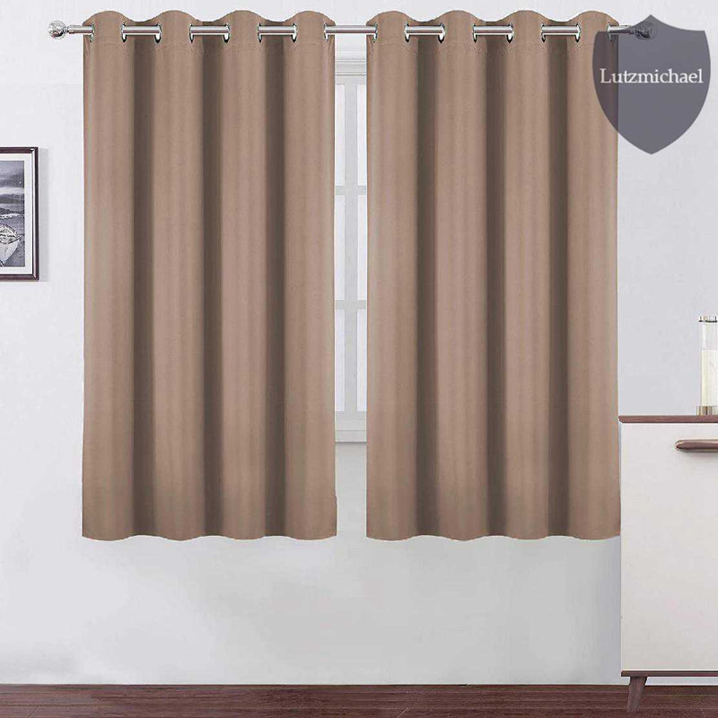 Erfried Blackout Curtain Pair, Cappuccino, 52" W x 63" L