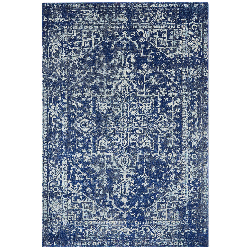 Aamina Tufted Antique Navy/Cream Rug, Rectangle 80 x 150cm