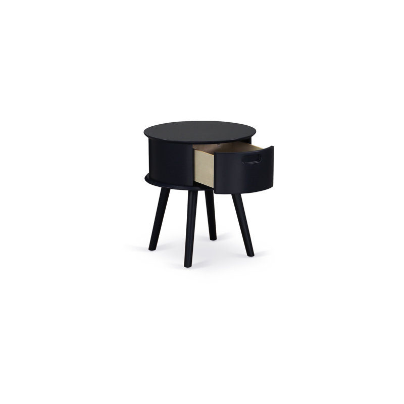 Ensemble de chambre à coucher 2 pièces - Structure de lit plateforme capitonnée - Tête de lit tapissier en velours taupe brun et table de chevet à finition noire