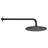 Shower Faucet Set 10" Round Rain Shower Head and Hand Set Matte Black