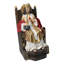 Sculpture chrétienne Christ King couronné assis sur le trône H 7,75 po
