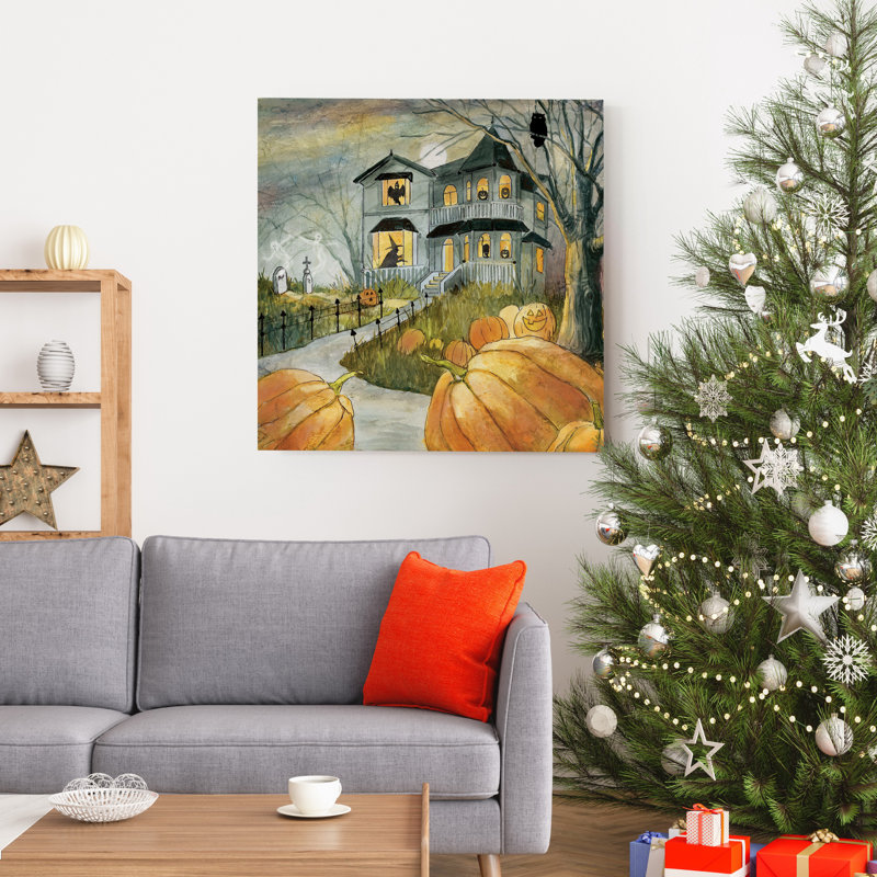 Haunted Patch - Wrapped Canvas Print, 10" H x 10" W x 1.5" D