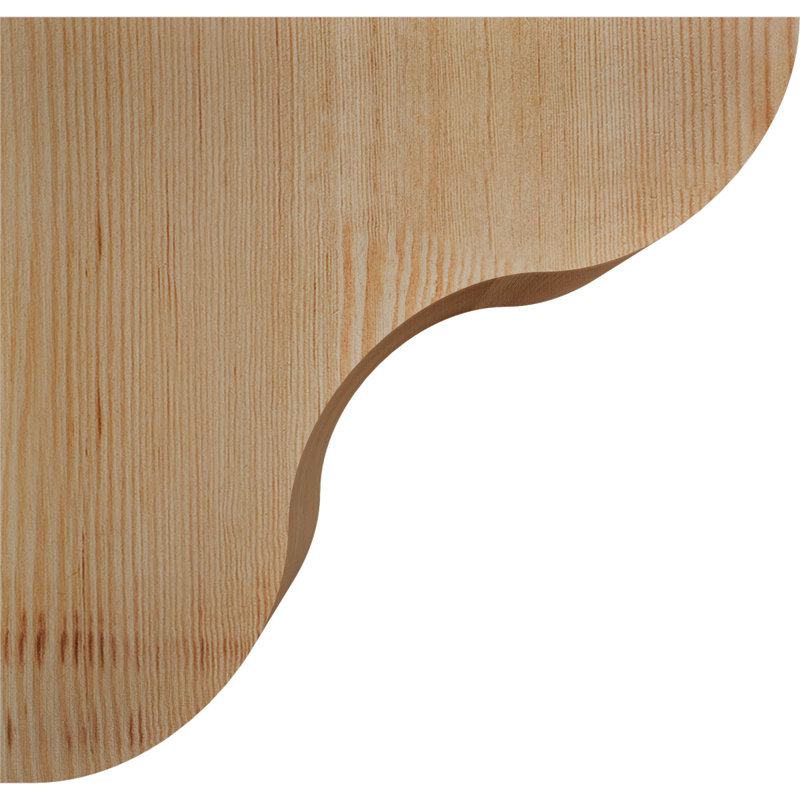 Queue de chevron lisse Carmel, Douglas, 12"H x 3 1/2"W x 12"L