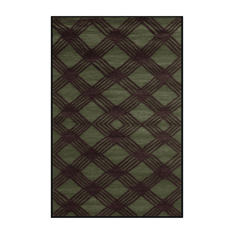 Tapis brun treillis lavable à la machine, Tapis de couloir 2 pi x 5 pi