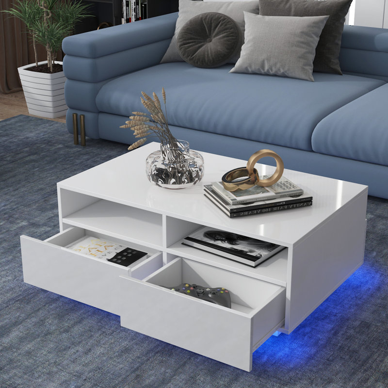 Table basse Lillien, Blanc