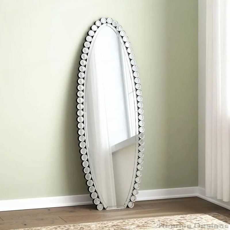Crystal Full Length Mirror with Stand