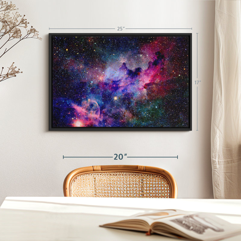 Impression sur toile Galaxy Galaxy Nebula, H 17 po x l 25 po