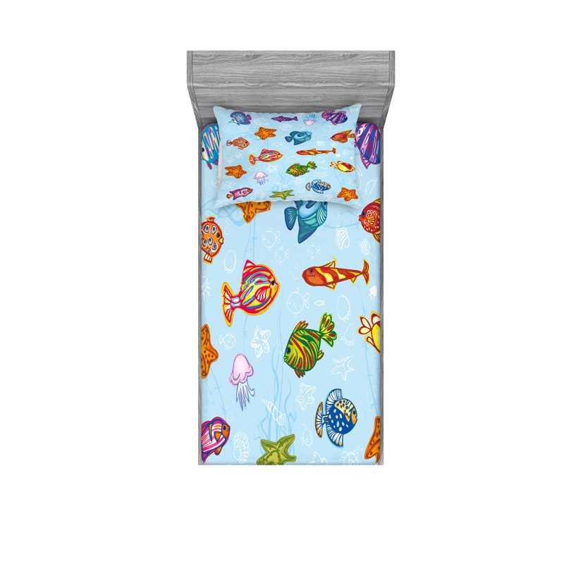 Microfiber Sheet Set, Twin Sheet Set with Fitted Sheet