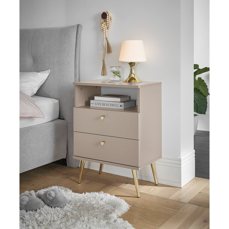 Bedside Table, beige