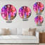 Horloge murale moderne fleur mauve et violet-73143024