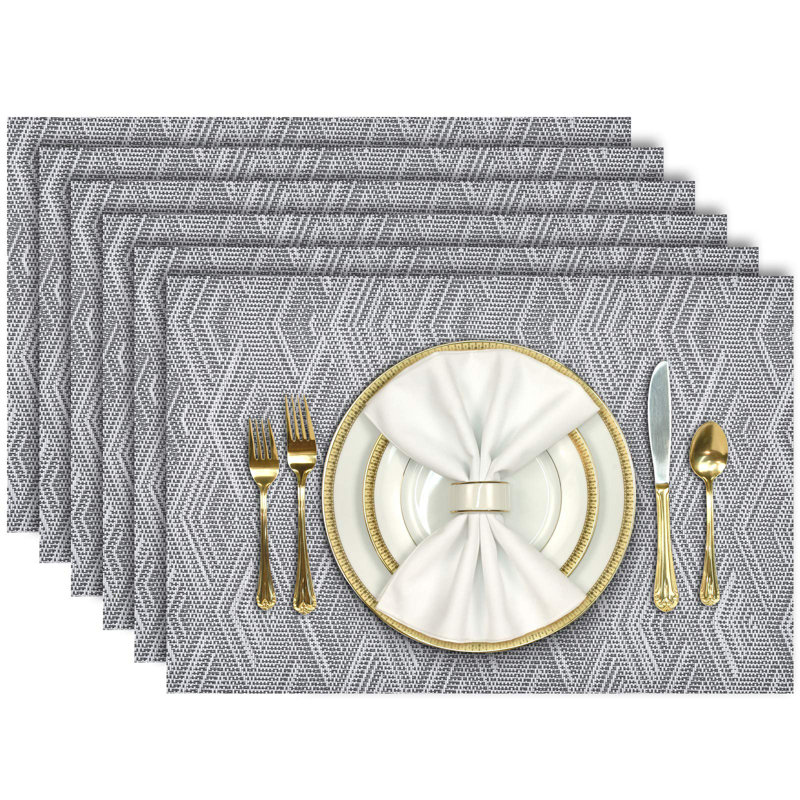 Polyvinyl Chloride Placemat, Grey