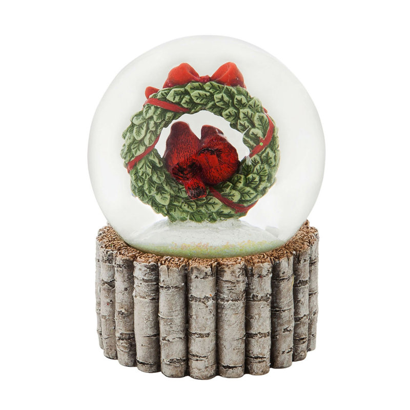 Globe d'eau en forme de couronne et cardinal en polystone