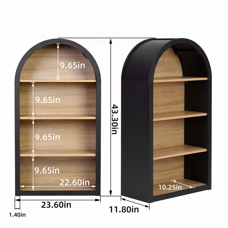 4-Tier Arched Bookshelf