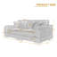 Ainara 230Cm Square Arms Sofa-973376858