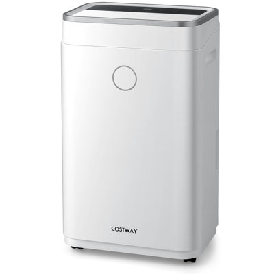 Costway 60 Pints per Day Console Dehumidifier for Rooms up to 4000 Sq. Ft -  ES10105US-WH