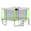 Trampoline avec pompe de basketball et échelle (enceinte de sécurité intérieure) avec but de soccer-124942251
