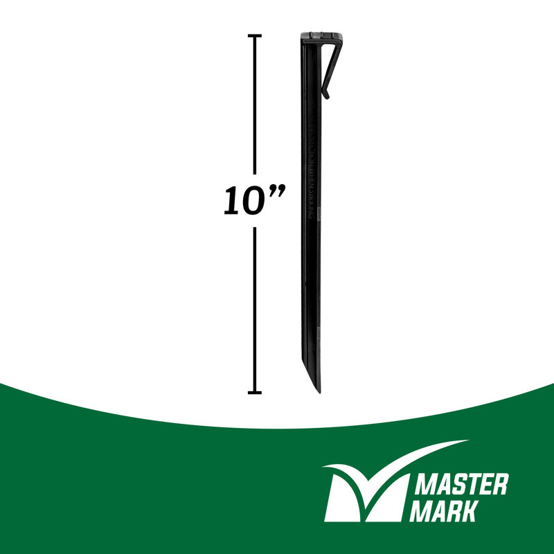 Master Mark 40 ft. Black Plastic Lawn Edging with Stakes